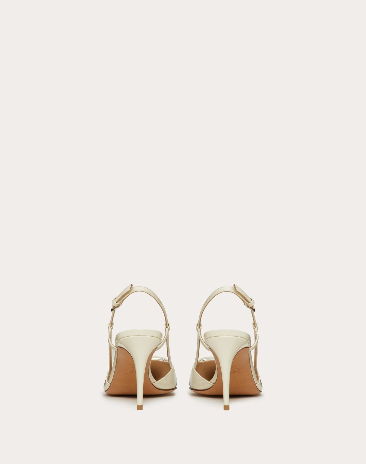 Valentino White Lace Up Heels